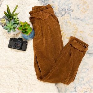 Brown Cuffed Corduroy pants